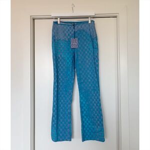 Paloma Wool Checker Side Zip Straight Leg Pants